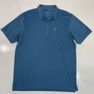 Travis Mathew Langley Men’s XL Short Sleeve Golf Polo Vibrant Blue Performance